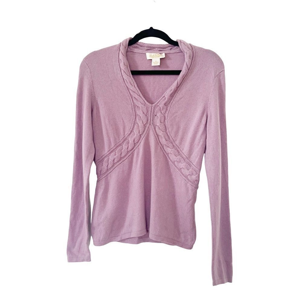Peck & Peck Vintage Lavender 100% Cashmere Pullover‎ Sweater